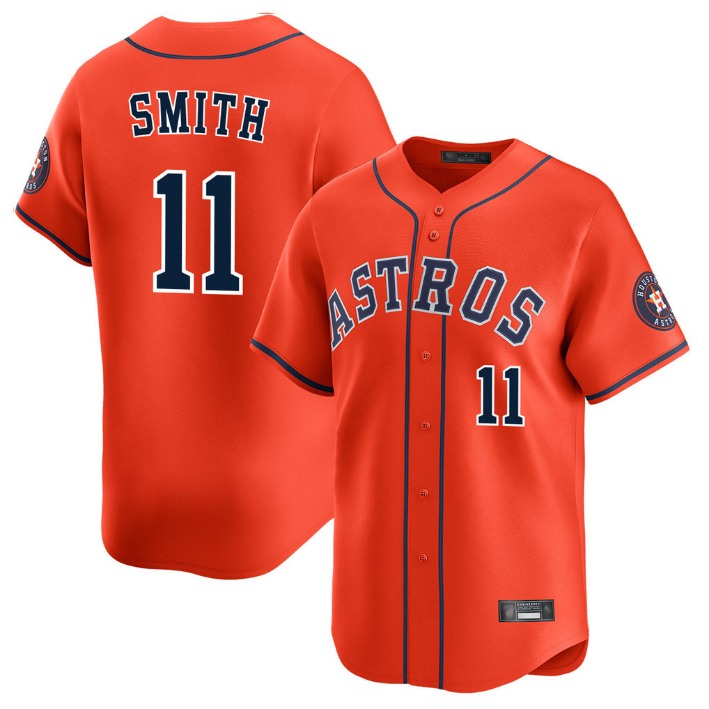 tocy H.Astros #11 Cam Smith Player Orange Home Limited Stitched Jerseys