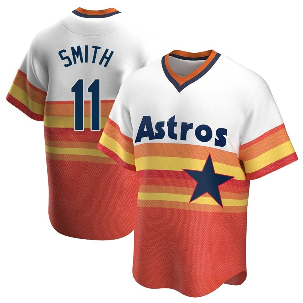 tocy H.Astros #11 Cam Smith Player Rainbow Cooperstown Collection T-shirt Stitched Jerseys