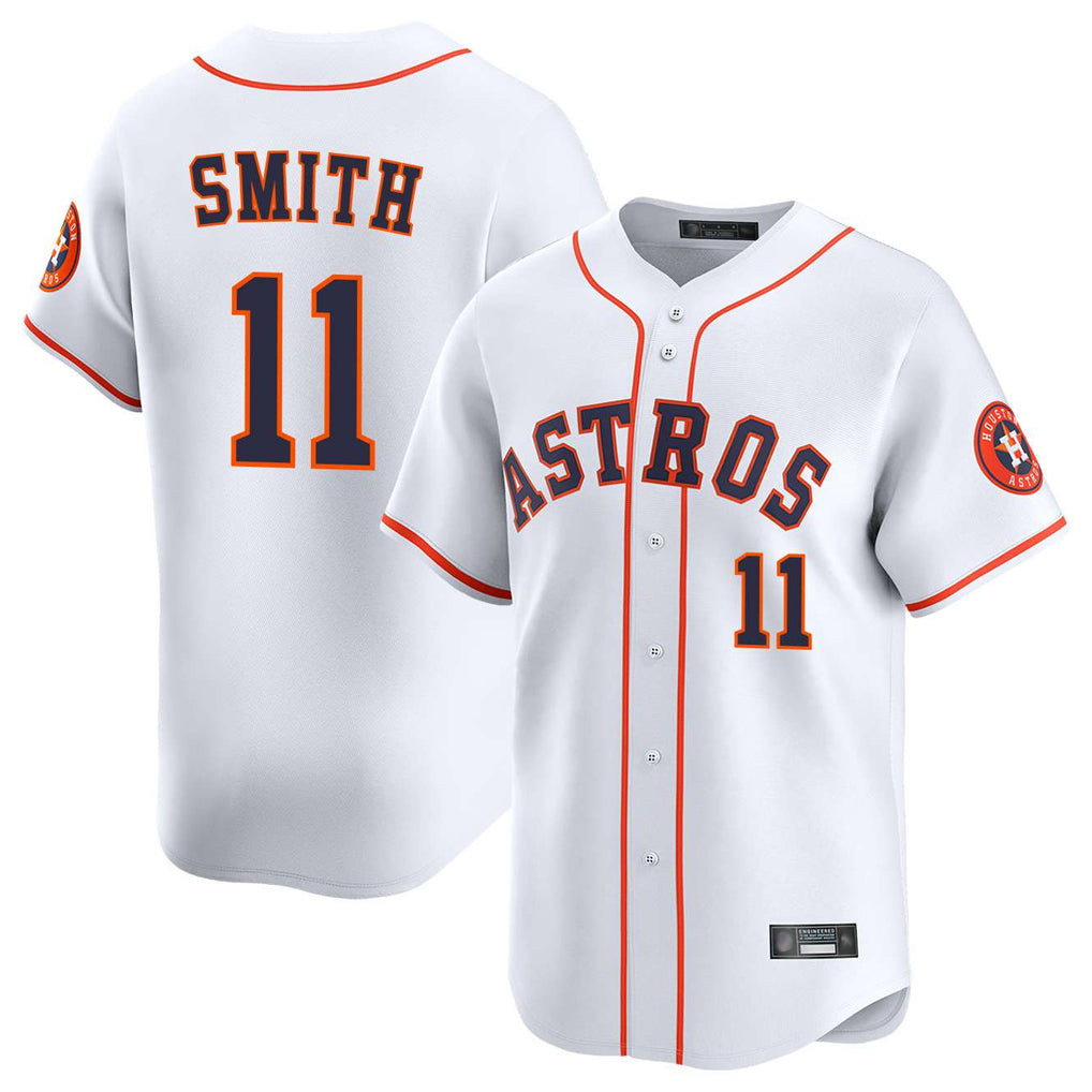tocy H.Astros #11 Cam Smith Player White Home Limited Stitched Jerseys