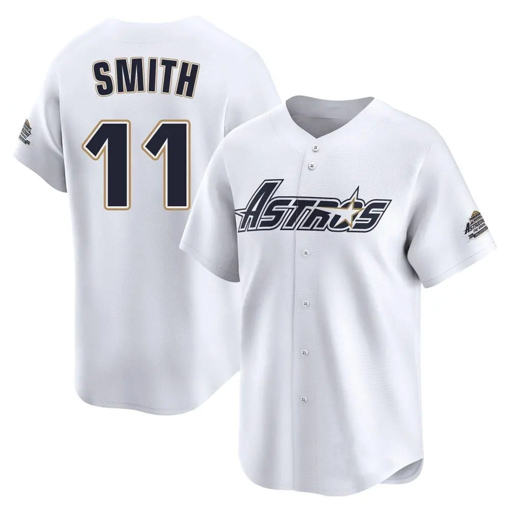 tocy H.Astros #11 Cam Smith Player White Throwback Cooperstown Collection Limited Stitched Jerseys