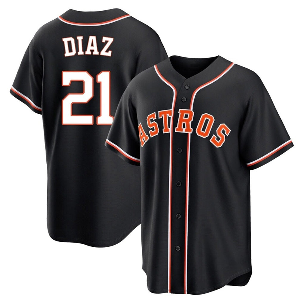 tocy H.Astros #21 Yainer Diaz Player Black Fashion Out Home Game Stitched Jerseys
