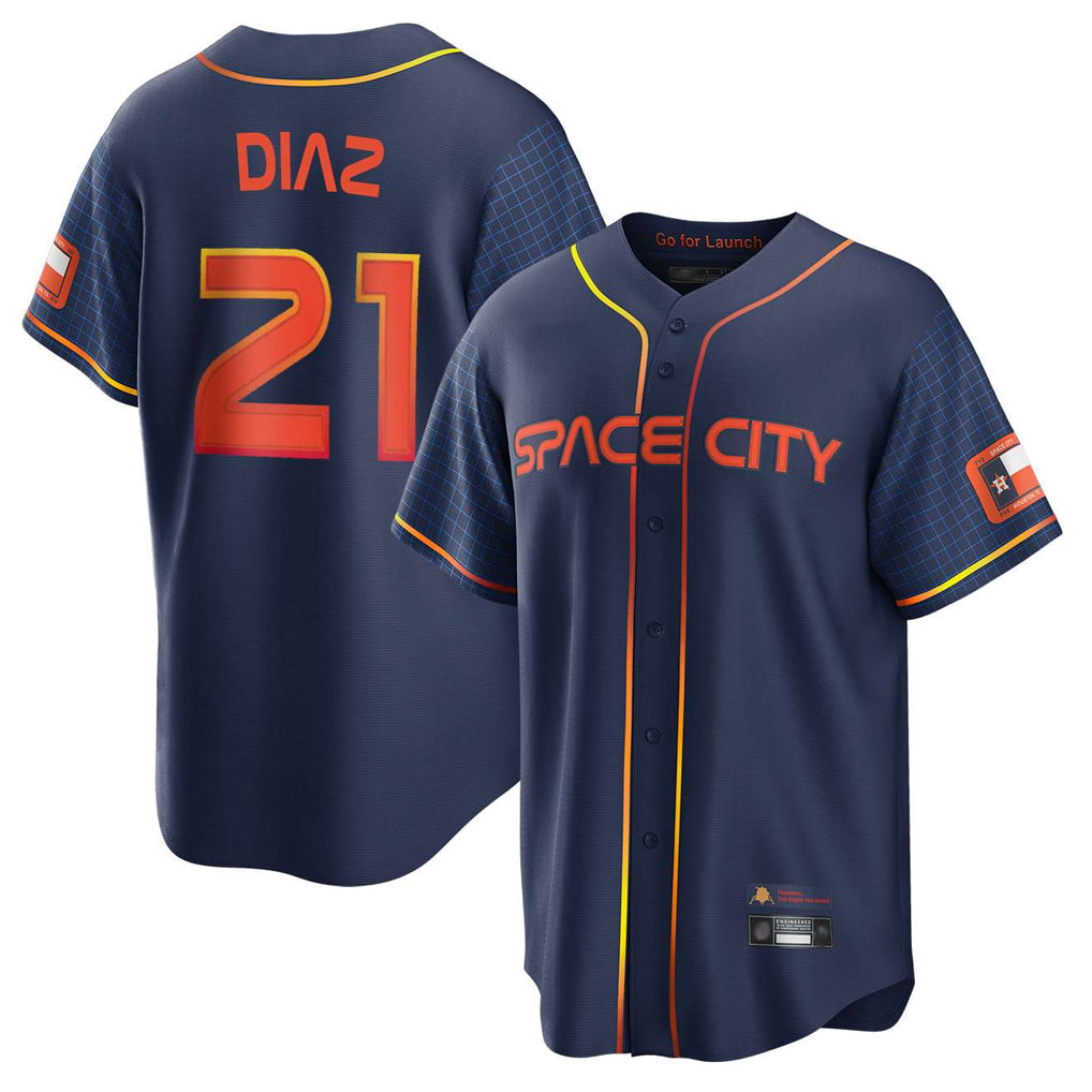 tocy H.Astros #21 Yainer Diaz Player Navy City Connect Home Game Stitched Jerseys