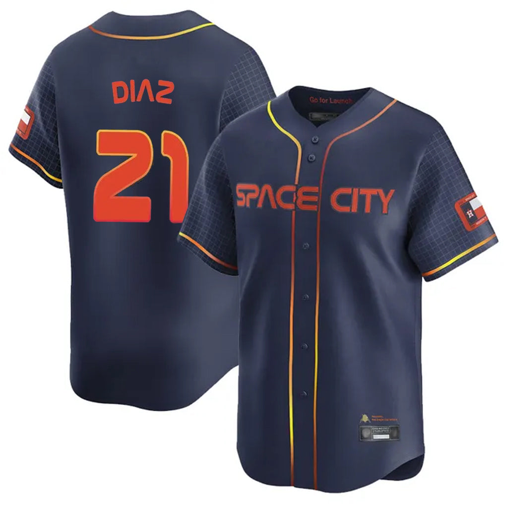 tocy H.Astros #21 Yainer Diaz Player Navy City Connect Home Limited Stitched Jerseys