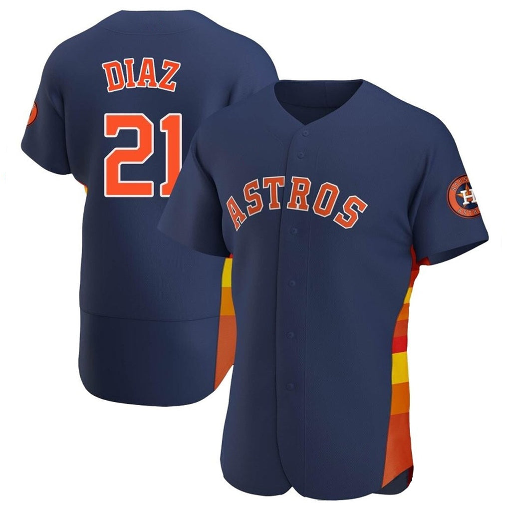 tocy H.Astros #21 Yainer Diaz Player Navy Home Limited Elite Stitched Jerseys