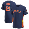 tocy H.Astros #21 Yainer Diaz Player Navy Home Limited Elite Stitched Jerseys