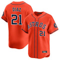 tocy H.Astros #21 Yainer Diaz Player Orange Home Limited Stitched Jerseys
