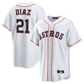 tocy H.Astros #21 Yainer Diaz Player White Home Game Stitched Jerseys