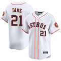 tocy H.Astros #21 Yainer Diaz Player White Home Limited Stitched Jerseys