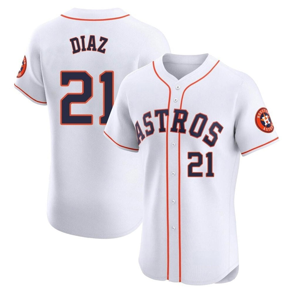 tocy H.Astros #21 Yainer Diaz Player White Limited Elite Home Stitched Jerseys