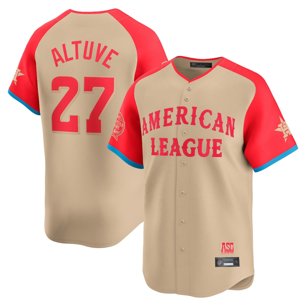 tocy H.Astros #27 Jose Altuve Player Cream American League All-Star Game Limited Stitched Jerseys