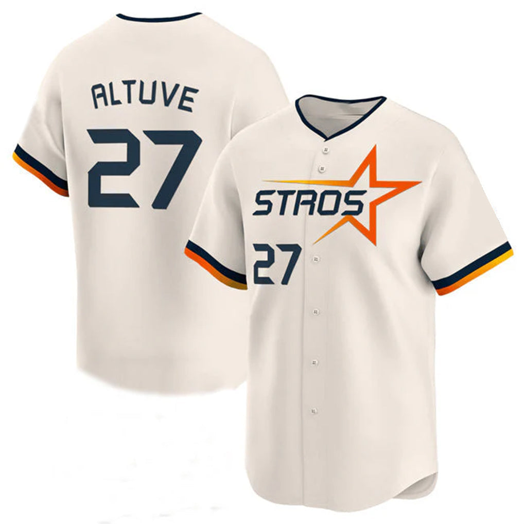 tocy H.Astros #27 Jose Altuve Player Cream City Connect Limited Home Stitched Jerseys