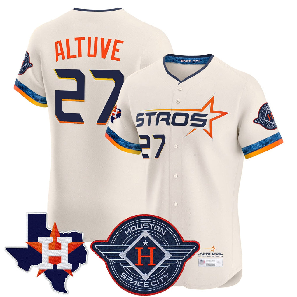tocy H.Astros #27 Jose Altuve Player Cream City Connect Texas Patch Vapor Premier Limited Elite Home Stitched Jerseys