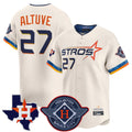 tocy H.Astros #27 Jose Altuve Player Cream City Connect Texas Patch Vapor Premier Limited Home Stitched Jerseys