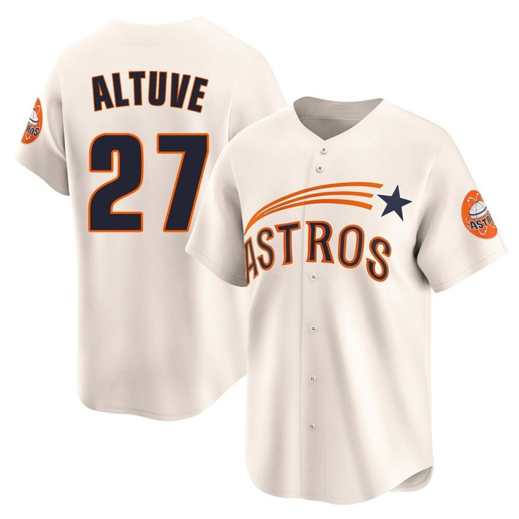 tocy H.Astros #27 Jose Altuve Player Cream Throwback Cooperstown Collection Limited Stitched Jerseys