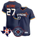 tocy H.Astros #27 Jose Altuve Player Navy City Connect Texas Patch Vapor Premier Limited Elite Home Stitched Jerseys