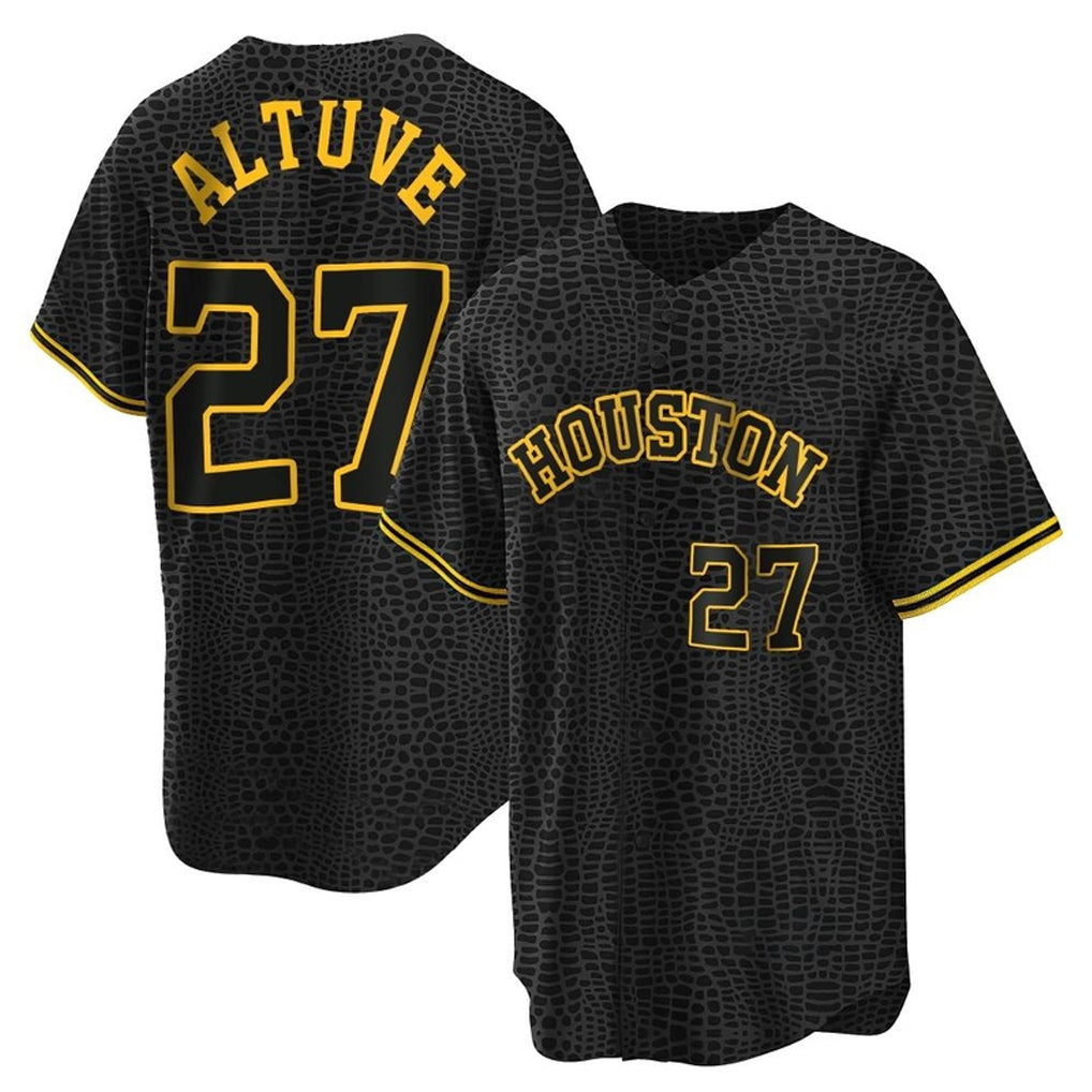 tocy H.Astros #27 Jose Altuve Player Snake Skin City Home Game Stitched Jerseys