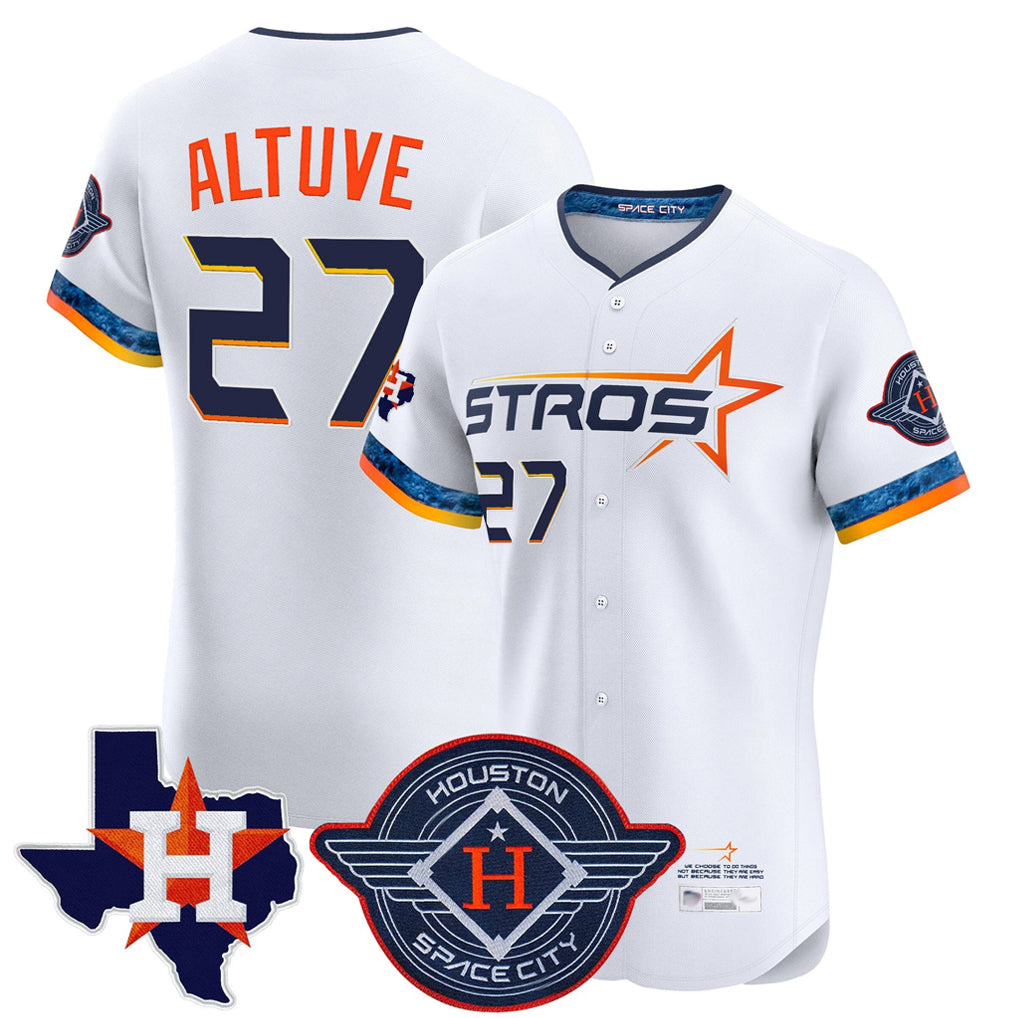 tocy H.Astros #27 Jose Altuve Player White City Connect Texas Patch Vapor Premier Limited Elite Home Stitched Jerseys