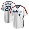 tocy H.Astros #27 Jose Altuve Player White Cooperstown Collection T-shirt Stitched Jerseys