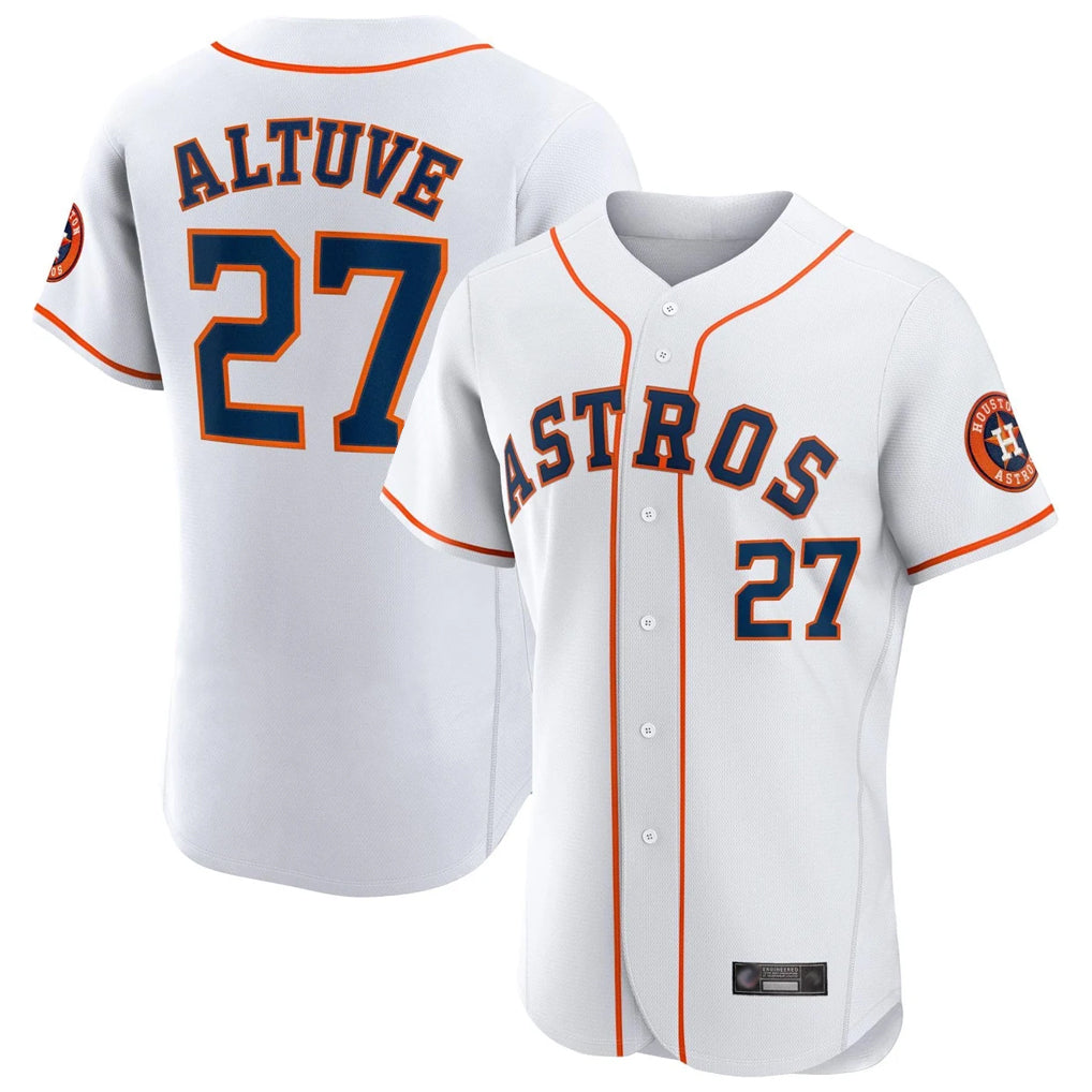 tocy H.Astros #27 Jose Altuve Player White Limited Elite Home Stitched Jerseys