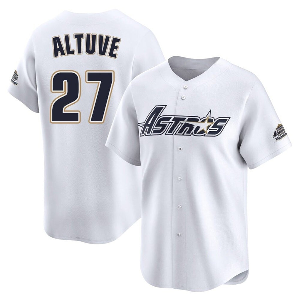 tocy H.Astros #27 Jose Altuve Player White Throwback Cooperstown Collection Limited Stitched Jerseys