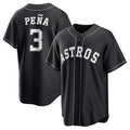 tocy H.Astros #3 Jeremy Pe?a Player Black Home Game Stitched Jerseys