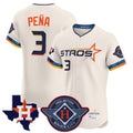 tocy H.Astros #3 Jeremy Pe?a Player Cream City Connect Texas Patch Vapor Premier Limited Elite Home Stitched Jerseys