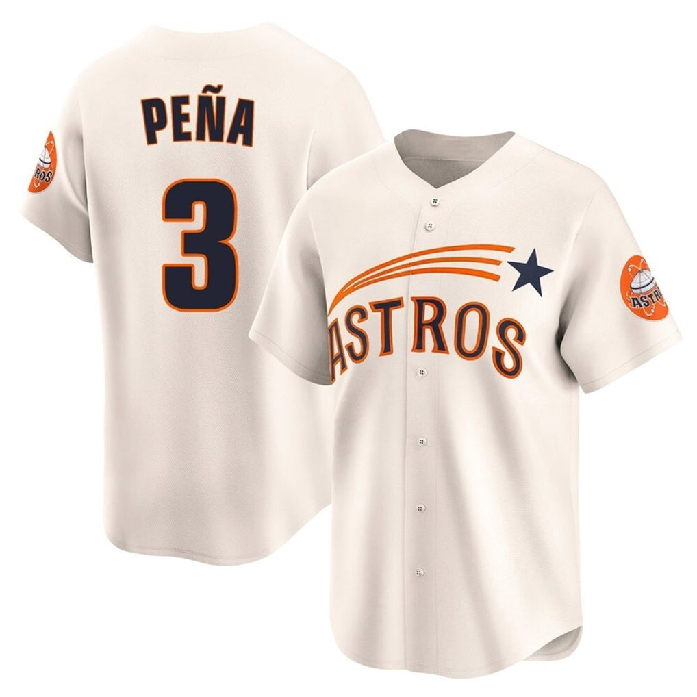 tocy H.Astros #3 Jeremy Pe?a Player Cream Throwback Cooperstown Collection Limited Stitched Jerseys