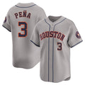 tocy H.Astros #3 Jeremy Pe?a Player Gray Home Limited Stitched Jerseys