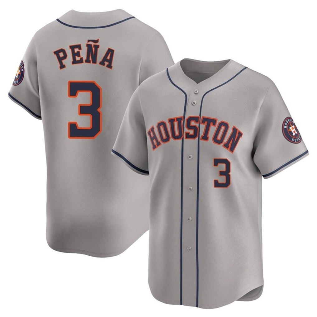tocy H.Astros #3 Jeremy Pe?a Player Gray Home Limited Stitched Jerseys