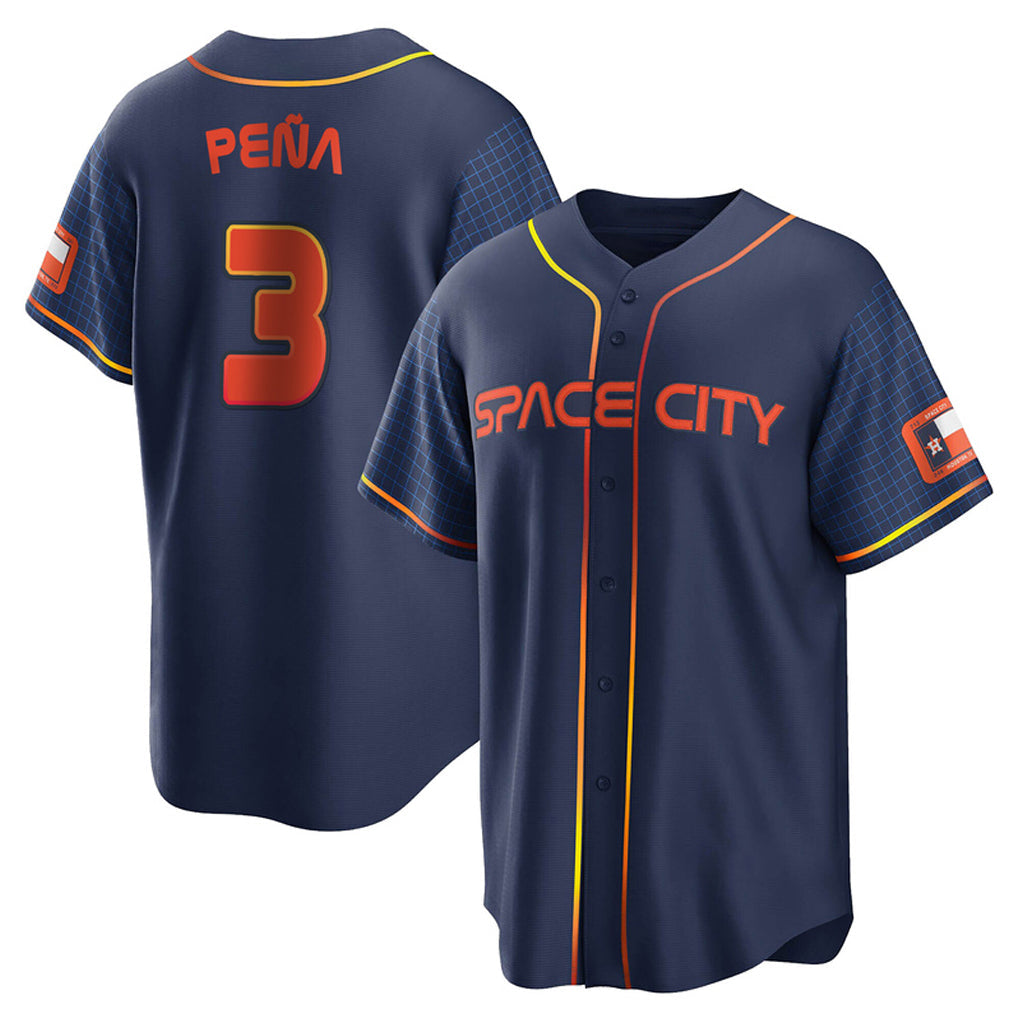 tocy H.Astros #3 Jeremy Pe?a Player Navy City Connect Home Game Stitched Jerseys