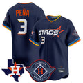 tocy H.Astros #3 Jeremy Pe?a Player Navy City Connect Texas Patch Vapor Premier Limited Home Stitched Jerseys