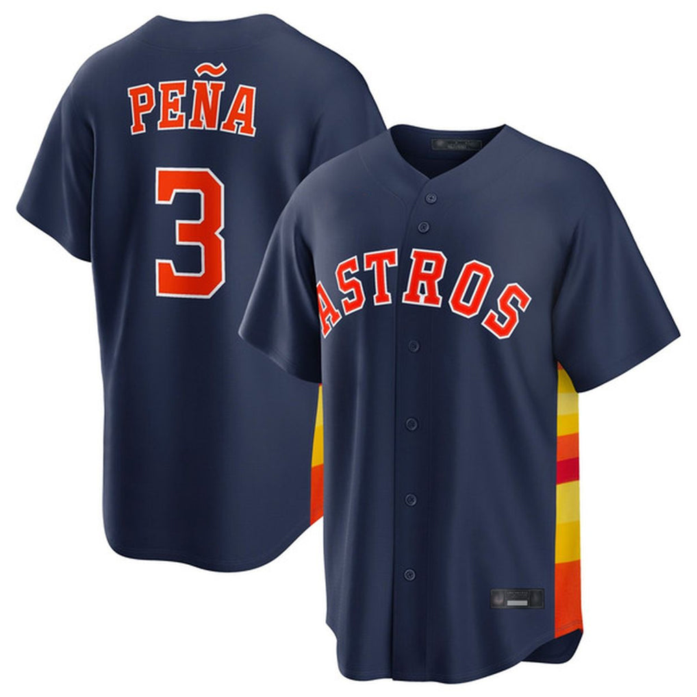 tocy H.Astros #3 Jeremy Pe?a Player Navy Home Game Stitched Jerseys