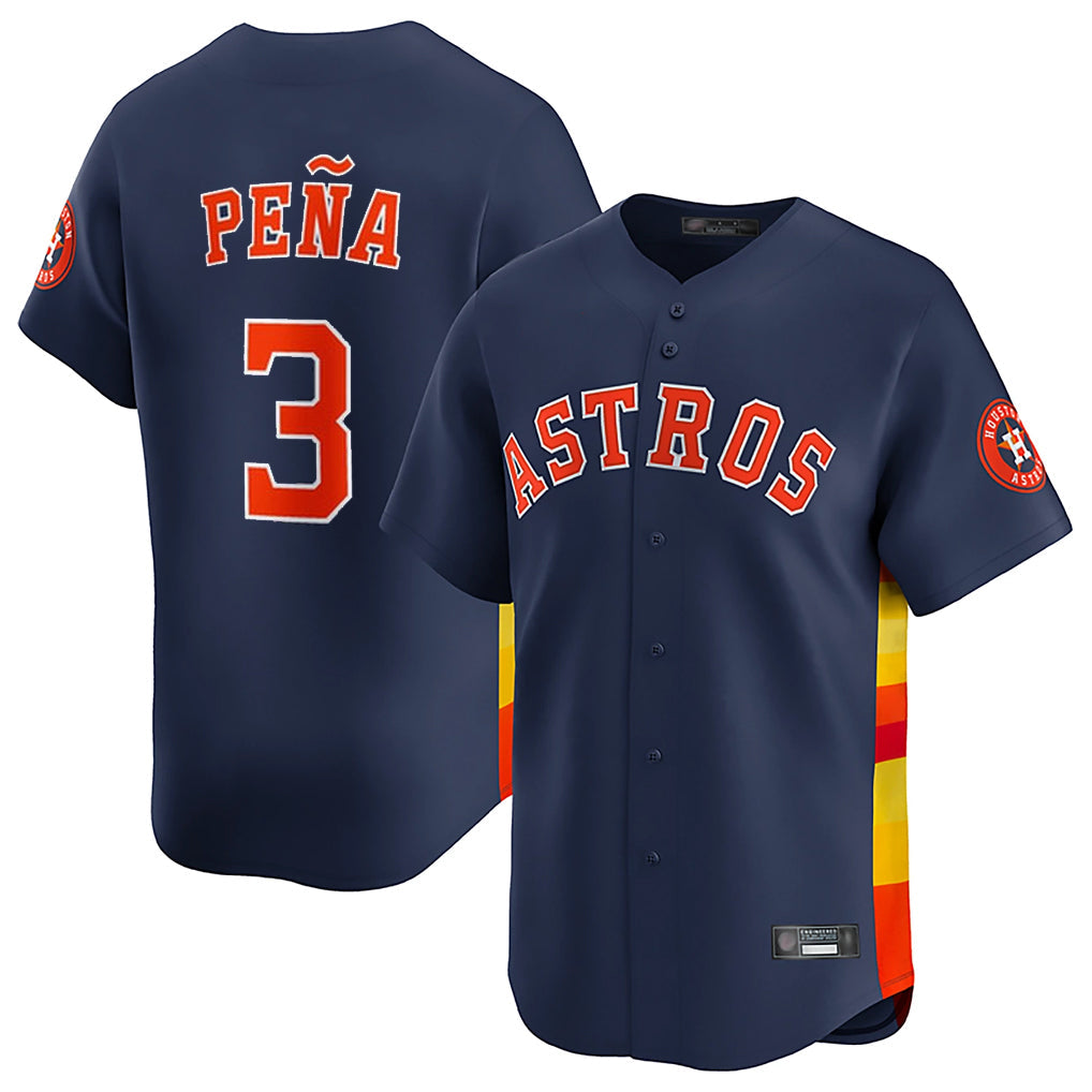tocy H.Astros #3 Jeremy Pe?a Player Navy Home Limited Stitched Jerseys