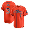 tocy H.Astros #3 Jeremy Pe?a Player Orange Home Limited Stitched Jerseys