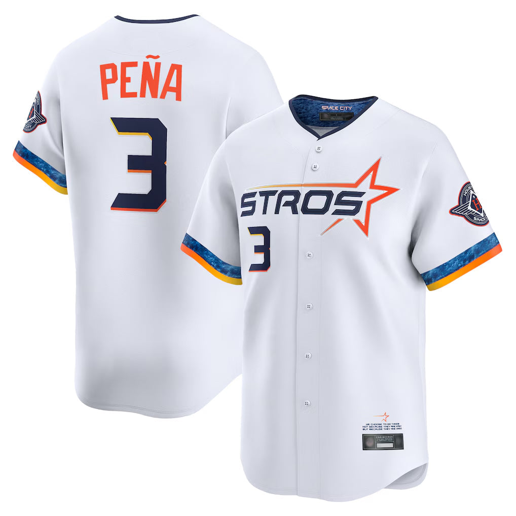 tocy H.Astros #3 Jeremy Pe?a Player White City Connect Limited Home Stitched Jerseys