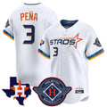 tocy H.Astros #3 Jeremy Pe?a Player White City Connect Texas Patch Vapor Premier Limited Home Stitched Jerseys