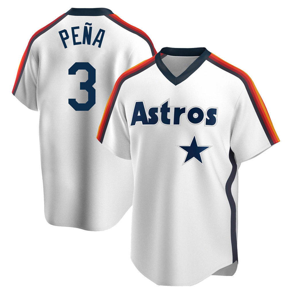 tocy H.Astros #3 Jeremy Pe?a Player White Cooperstown Collection T-shirt Stitched Jerseys