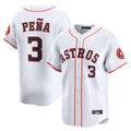 tocy H.Astros #3 Jeremy Pe?a Player White Home Limited Stitched Jerseys
