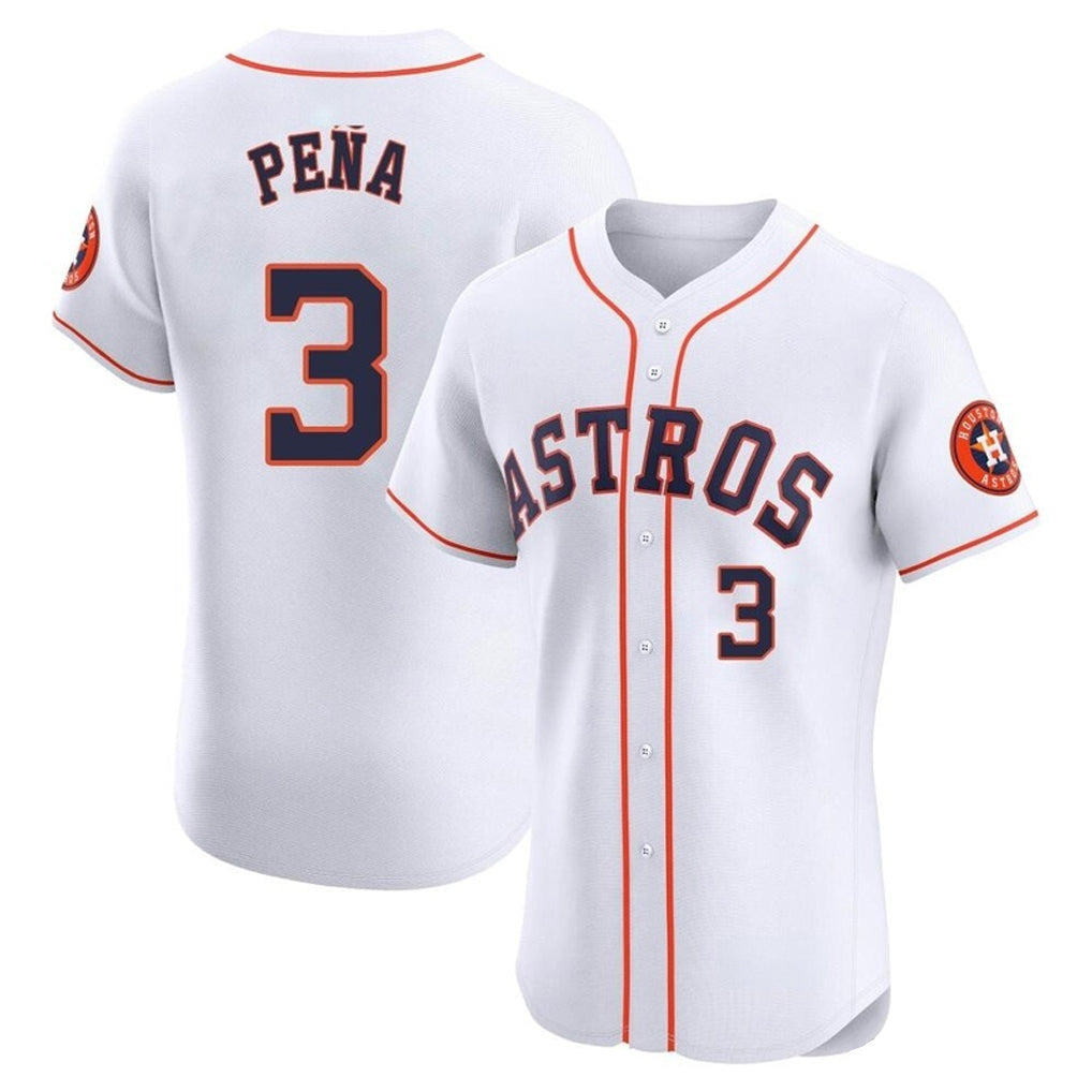 tocy H.Astros #3 Jeremy Pe?a Player White Limited Elite Home Stitched Jerseys