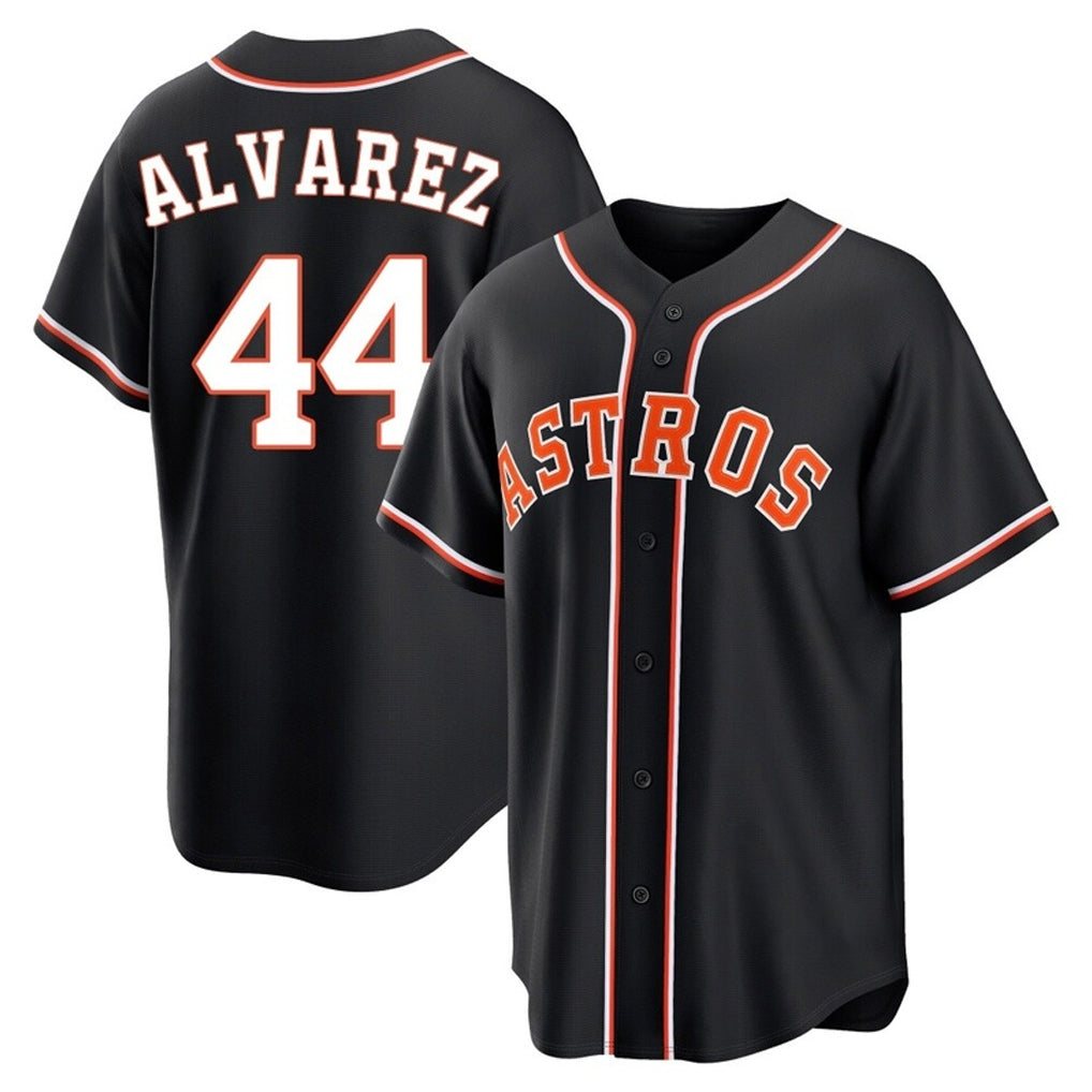 tocy H.Astros #44 Yordan Alvarez Player Black Fashion Out Home Game Stitched Jerseys