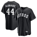 tocy H.Astros #44 Yordan Alvarez Player Black Home Game Stitched Jerseys
