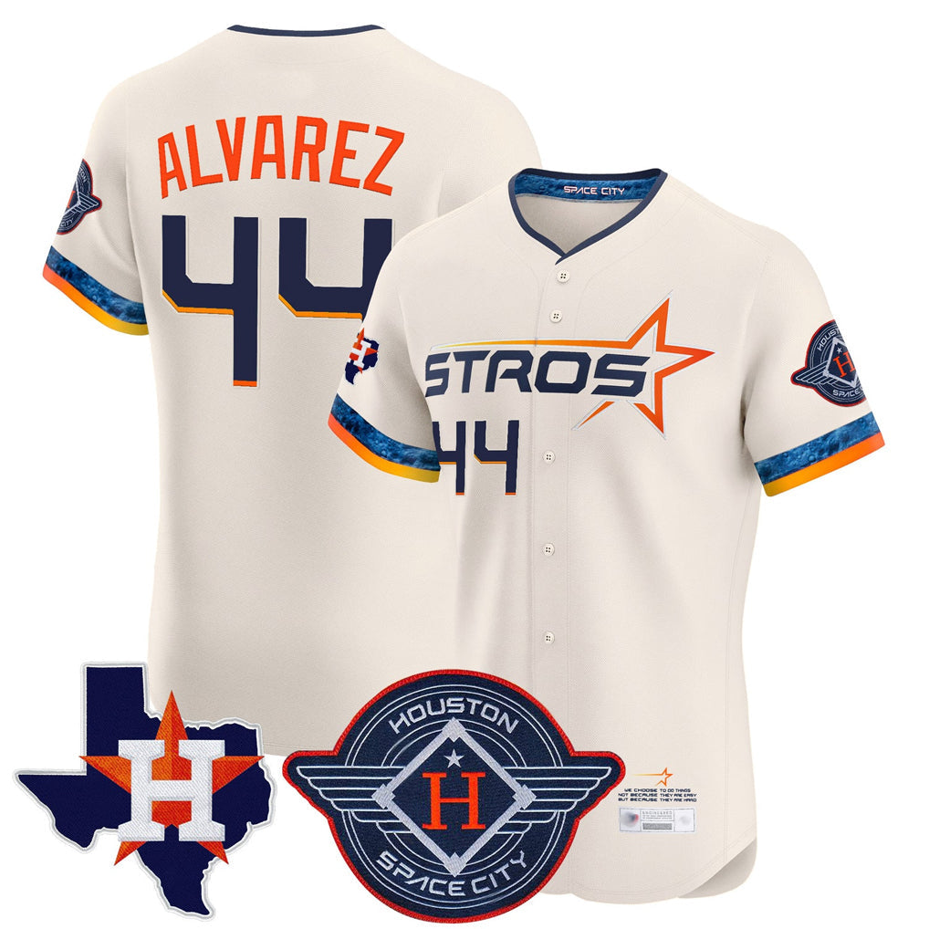 tocy H.Astros #44 Yordan Alvarez Player Cream City Connect Texas Patch Vapor Premier Limited Elite Home Stitched Jerseys