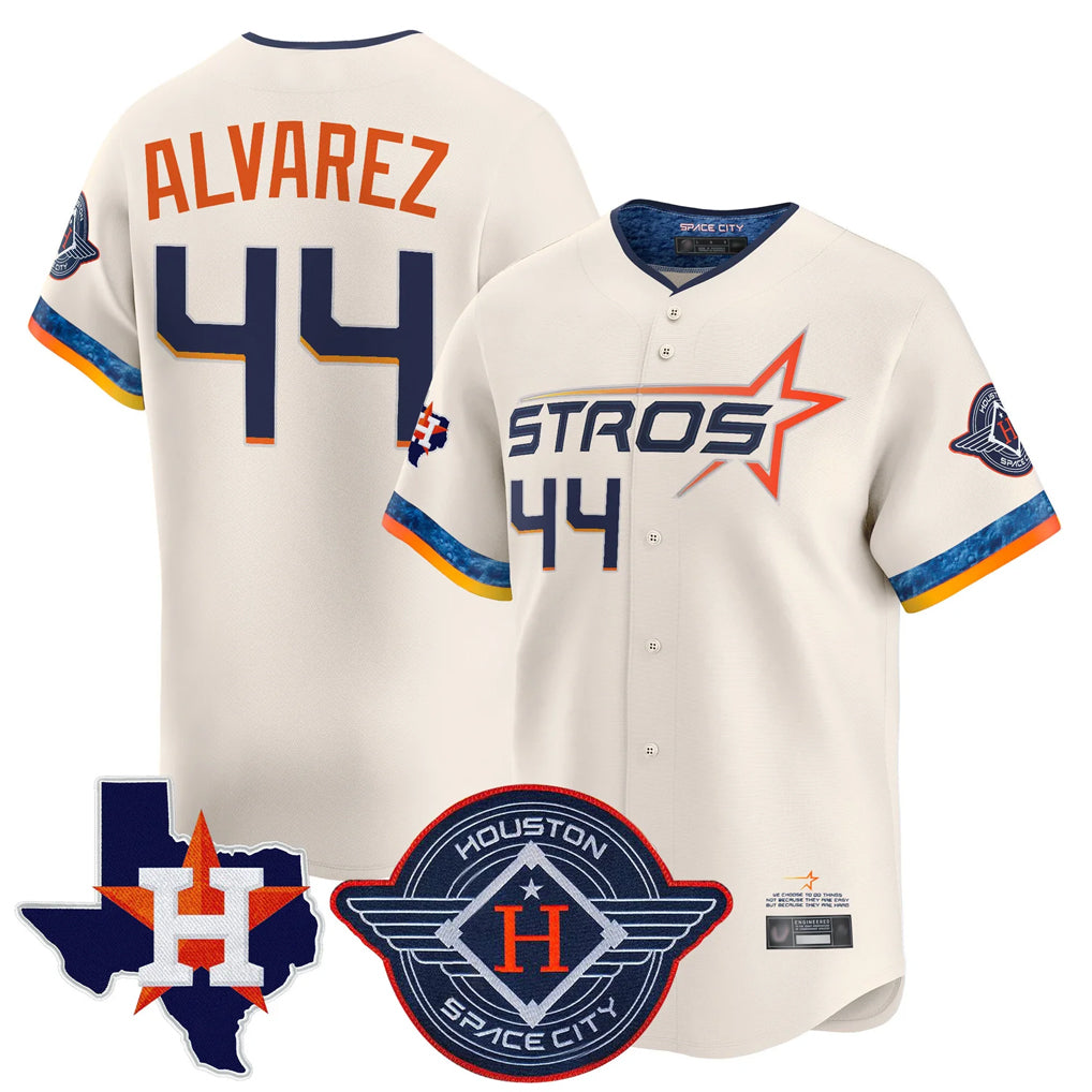 tocy H.Astros #44 Yordan Alvarez Player Cream City Connect Texas Patch Vapor Premier Limited Home Stitched Jerseys