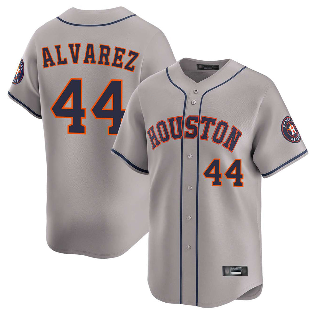 tocy H.Astros #44 Yordan Alvarez Player Gray Home Limited Stitched Jerseys