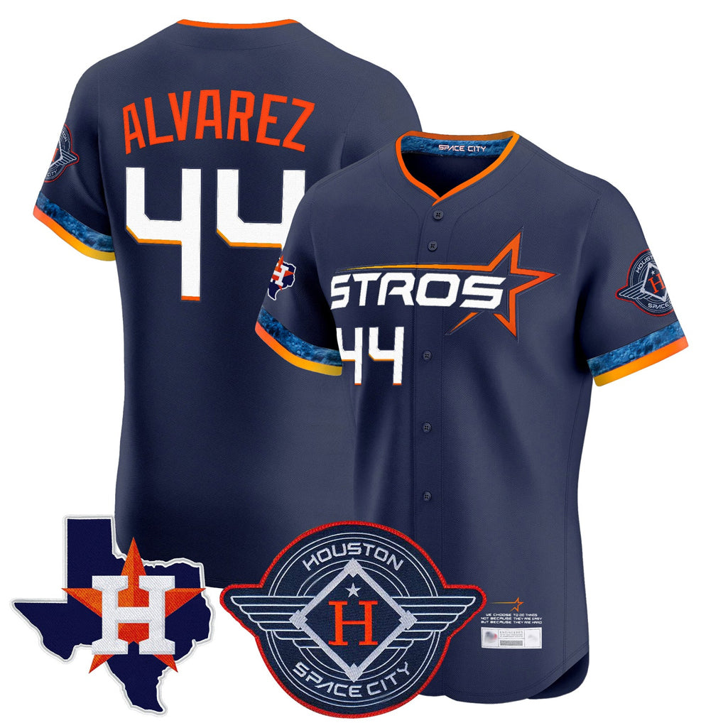 tocy H.Astros #44 Yordan Alvarez Player Navy City Connect Texas Patch Vapor Premier Limited Elite Home Stitched Jerseys