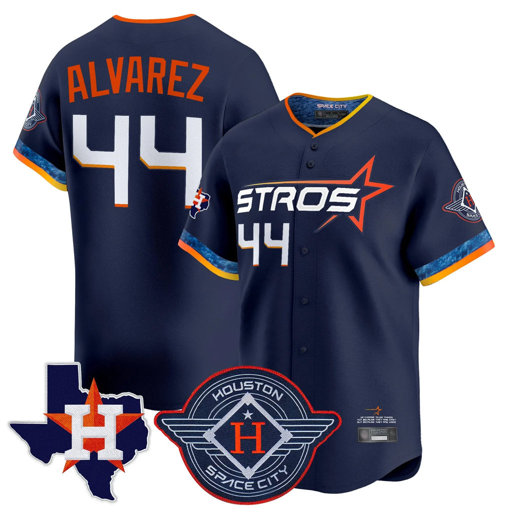 tocy H.Astros #44 Yordan Alvarez Player Navy City Connect Texas Patch Vapor Premier Limited Home Stitched Jerseys