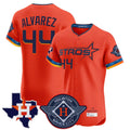 tocy H.Astros #44 Yordan Alvarez Player Orange City Connect Texas Patch Vapor Premier Limited Elite Home Stitched Jerseys