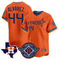 tocy H.Astros #44 Yordan Alvarez Player Orange City Connect Texas Patch Vapor Premier Limited Home Stitched Jerseys