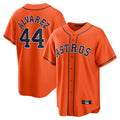 tocy H.Astros #44 Yordan Alvarez Player Orange Home Game Stitched Jerseys