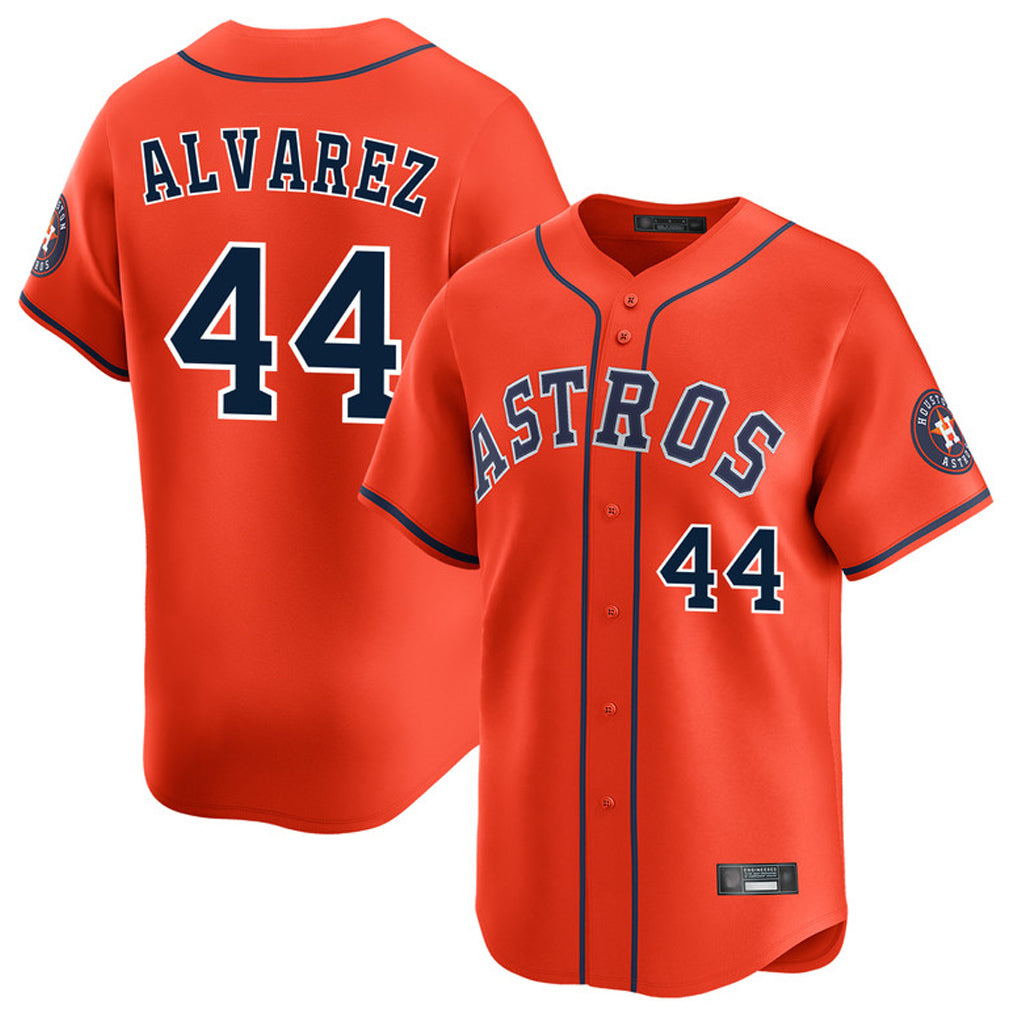 tocy H.Astros #44 Yordan Alvarez Player Orange Home Limited Stitched Jerseys